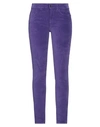 Liu •jo Woman Pants Purple Size 26 Cotton, Elastane