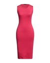 Mangano Woman Midi Dress Fuchsia Size 8 Cotton In Pink