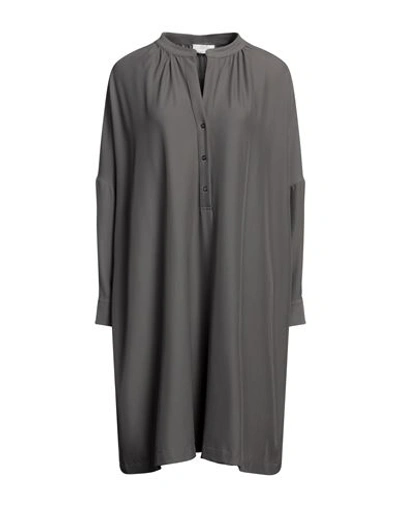 Ottod'ame Woman Mini Dress Lead Size 6 Polyester, Elastane In Grey