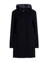Cinzia Rocca Woman Coat Midnight Blue Size 8 Wool, Polyamide, Cashmere