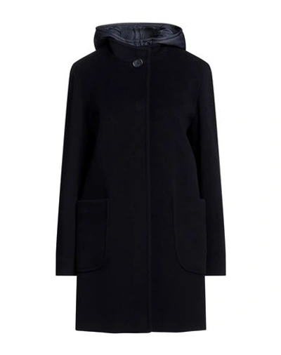 Cinzia Rocca Woman Coat Midnight Blue Size 8 Wool, Polyamide, Cashmere