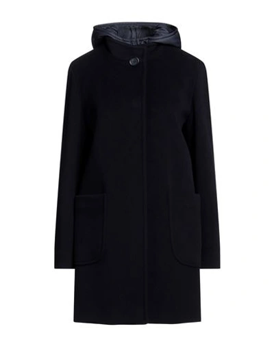 Cinzia Rocca Woman Coat Midnight Blue Size 8 Wool, Polyamide, Cashmere In Blue