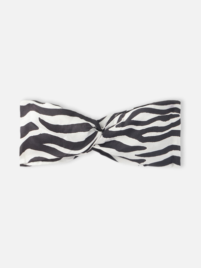 Mc2 Saint Barth Woman Zebra Hairband In Black