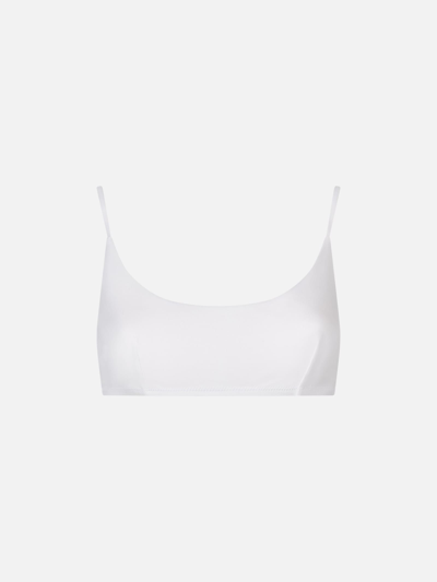 Mc2 Saint Barth Woman White Bralette Swimsuit