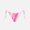 Mc2 Saint Barth Woman Wave Print Cheeky Swim Briefs In Pink