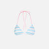 MC2 SAINT BARTH WOMAN TRIANGLE TOP SWIMSUIT WITH STRIPED PRINT FIORUCCI SPECIAL EDITION