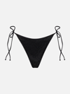 Mc2 Saint Barth Woman Swim Briefs With Black Rhinestones In Black