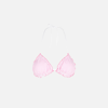 Mc2 Saint Barth Woman Triangle Top With Striped In Pink