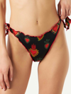 MC2 SAINT BARTH WOMAN RUFFLED CHEEKY SWIM BRIEFS WITH HEART PRINT