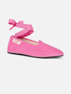 MC2 SAINT BARTH WOMAN PINK TERRY SLIPPER LOAFER MY CHALOM SPECIAL EDITION