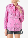 MC2 SAINT BARTH WOMAN PINK SHIRT WITH BANDANNA PRINT