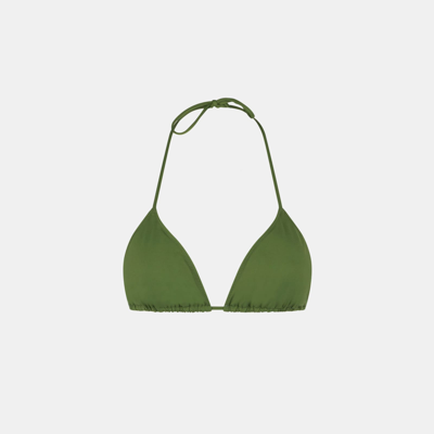 Mc2 Saint Barth Woman Military Green Triangle Top