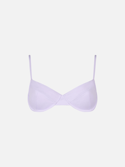 Mc2 Saint Barth Woman Lilac Underwired Bralette Swimsuit In Pink