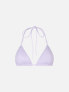 Mc2 Saint Barth Woman Lilac Triangle Top Swimsuit In Pink