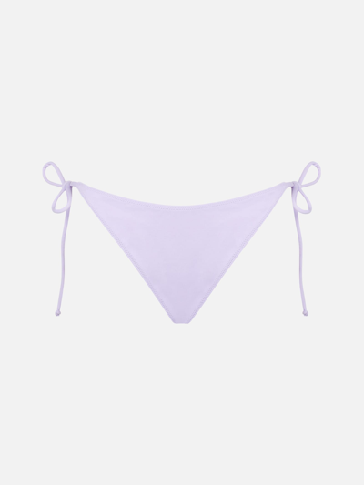 Mc2 Saint Barth Woman Lilac Swim Briefs With Side Laces In Pink