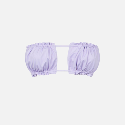 Mc2 Saint Barth Woman Lilac Bandeau Top Swimsuit In Pink