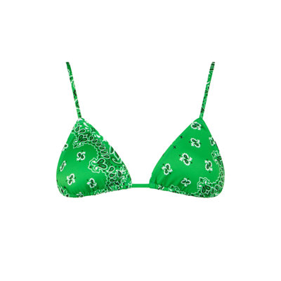 Mc2 Saint Barth Woman Green Triangle Top