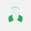 Mc2 Saint Barth Woman Green Crinkle Bandeau Top In Green