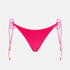 Mc2 Saint Barth Woman Fuchsia Terry Swim Briefs With Side Laces In Pink