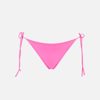 Mc2 Saint Barth Woman Fluo Pink Swim Briefs With Side Laces In Pink