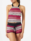 Mc2 Saint Barth Woman Chevron Top In Pink