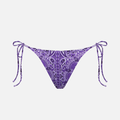 Mc2 Saint Barth Woman Cheeky Swim Briefs With Bandanna Print In Pink