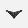 Mc2 Saint Barth Woman Cheeky Swim Briefs With Bandanna Print In Black