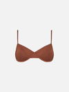 Mc2 Saint Barth Woman Brown Underwired Bralette Swimsuit In Brown
