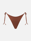 Mc2 Saint Barth Woman Brown Swim Briefs With Side Laces In Brown