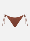 Mc2 Saint Barth Marielle Crinkle Nylon Bikini Slip In Brown