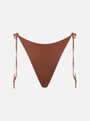 Mc2 Saint Barth Woman Brown Swim Briefs With Side Laces In Brown