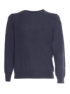 Kangra Cashmere Plain Knit Sweater In Blue