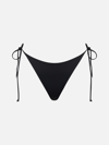 Mc2 Saint Barth Woman Black Swim Briefs With Side Laces In Black