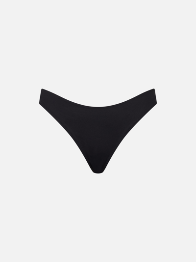 Mc2 Saint Barth Woman Black Crinkle Swim Briefs