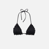 Mc2 Saint Barth Sagittarius Bkini Top With Lurex Effect In Black