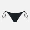 Mc2 Saint Barth Woman Black Swim Briefs With Side Laces In Black