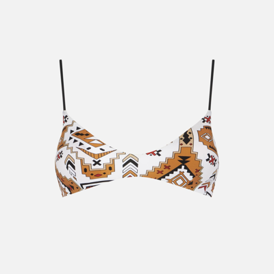 Mc2 Saint Barth Woman Aztec Print Bralette In White