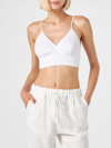 Mc2 Saint Barth White Linen Bralette Top In White