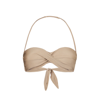 Mc2 Saint Barth Shiny Dove Grey Bandeau Top In Grey