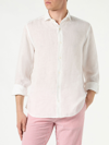 Mc2 Saint Barth Man Linen White Shirt