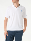 MC2 SAINT BARTH MAN WHITE COTTON TERRY POLO