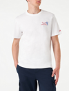 MC2 SAINT BARTH MAN T-SHIRT WITH PADEL ADDICTED FRONT EMBROIDERY