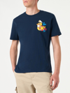 Shop Mc2 Saint Barth Man T-shirt With Captain Duck Print Crypto Puppets® Special Edition In Blue