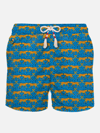 MC2 SAINT BARTH MAN LIGHT FABRIC SWIM SHORTS WITH WILD CAT PRINT