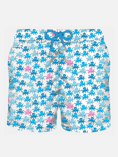 MC2 SAINT BARTH MAN LIGHT FABRIC SWIM SHORTS WITH OCTOPUS PRINT