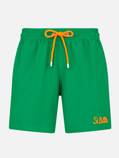 Mc2 Saint Barth Man Green Comfort Swim Shorts