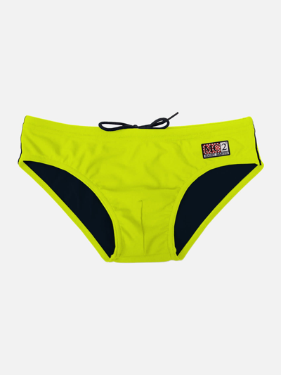 Mc2 Saint Barth Yellow Fluo Man Swim Briefs