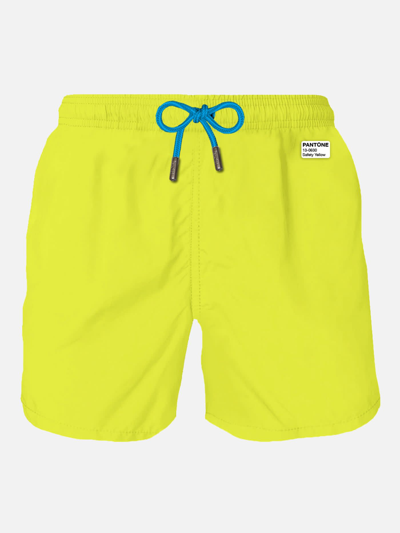 Mc2 Saint Barth Man Fluo Yellow Swim Shorts Pantone Special Edition
