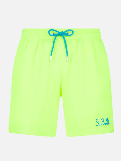 Mc2 Saint Barth Man Fluo Yellow Comfort Swim Shorts