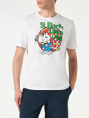 Mc2 Saint Barth Man Cotton T-shirt With St. Barth Disco Club And Snoopy Print Snoopy - Peanuts Special Edition In White